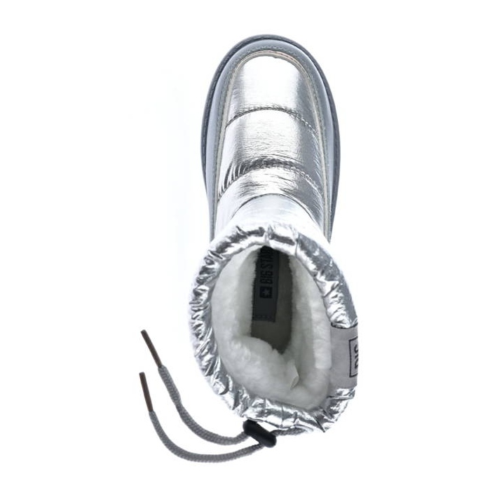 Cizme de zăpadă metalizate argintii pentru fete Big Star KK374218 1