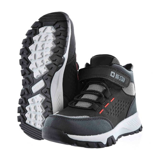 Botine negre Big Star pentru baieti KK374121 negru 2