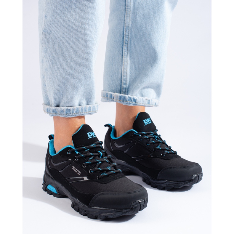 DK pantofi sport trekking negri și albaștri pentru femei negru 1 DK pantofi sport trekking negri și albaștri pentru femei negru 1