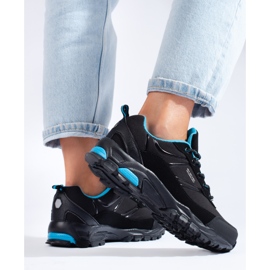 DK pantofi sport trekking negri și albaștri pentru femei negru 2 DK pantofi sport trekking negri și albaștri pentru femei negru 2