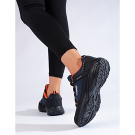 Pantofi de trekking outdoor damă DK bleumarin și negru albastru marin 2 Pantofi de trekking outdoor damă DK bleumarin și negru albastru marin 2