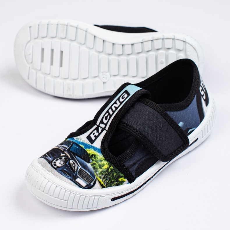 SHELOVET Papuci pentru copii cu mașină 3F negru 1