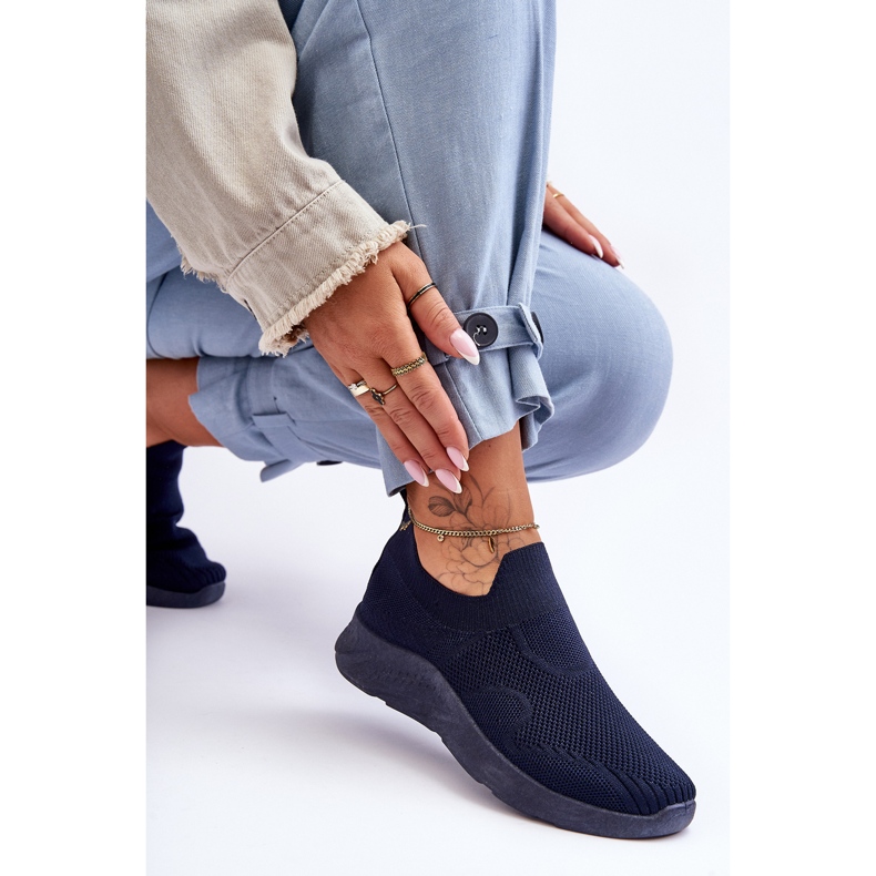 PG1 Pantofi sport cu slip-on pentru damă Claris bleumarin albastru 2 PG1 Pantofi sport cu slip-on pentru damă Claris bleumarin albastru 2