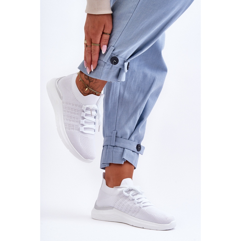 PG1 Pantofi sport clasici de damă, alb nichel 2