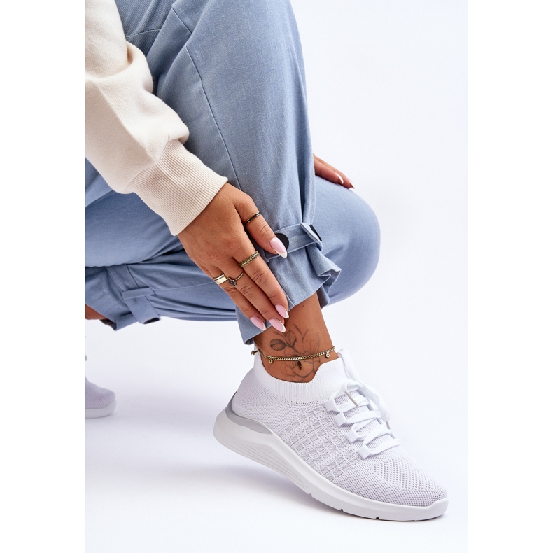 PG1 Pantofi sport clasici de damă, alb nichel 1