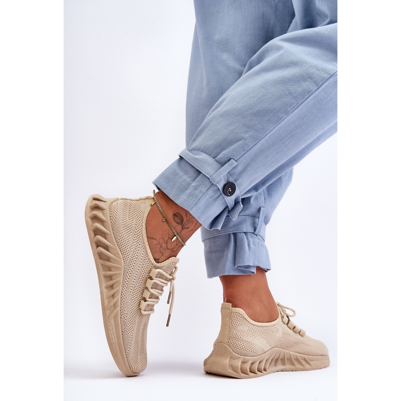 PG1 Pantofi de damă din material textil, bej Venett 2