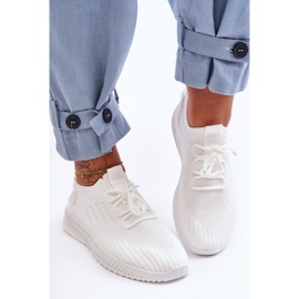 PG1 Pantofi de damă din material textil alb Zauna 2