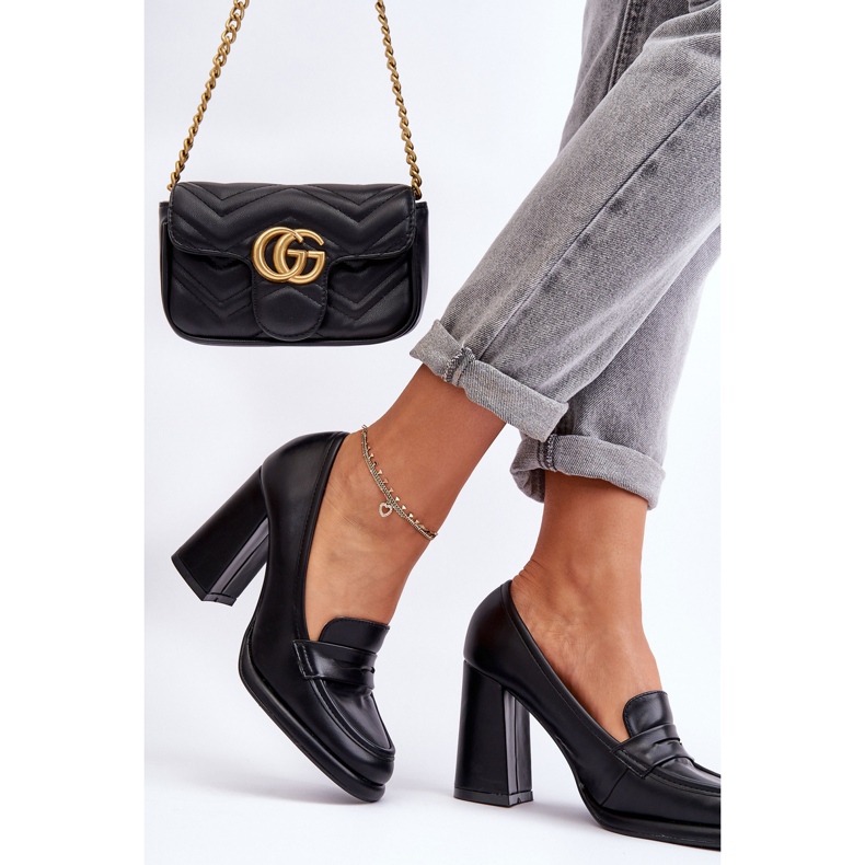 PS1 Pompe la modă Pe Toc Negru Florence 2