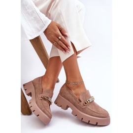 PS1 Mocasini clasici din piele intoarsa pe platforma grosola Catch Me! maro 1 PS1 Mocasini clasici din piele intoarsa pe platforma grosola Catch Me! maro 1