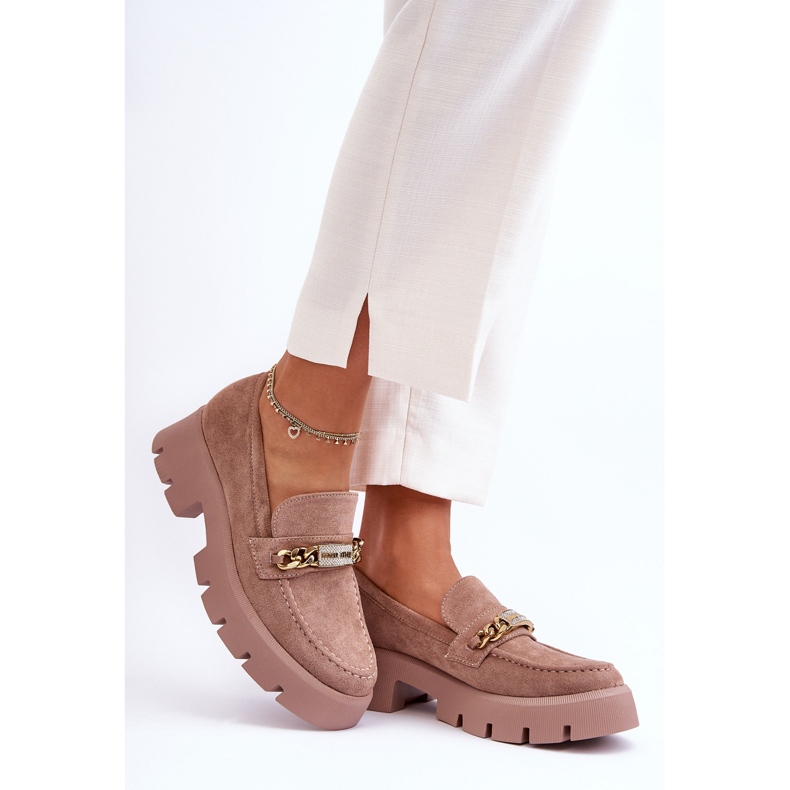 PS1 Mocasini clasici din piele intoarsa pe platforma grosola Catch Me! maro 2 PS1 Mocasini clasici din piele intoarsa pe platforma grosola Catch Me! maro 2