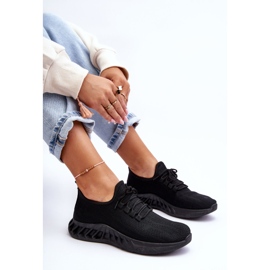 PG1 Pantofi de damă din material textil, negri Venett negru 1