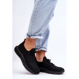 PG1 Pantofi de damă din material textil, negri Venett negru 2