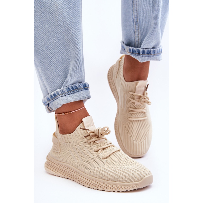 PG1 Pantofi de damă din material textil slip-on Bej Zauna 2