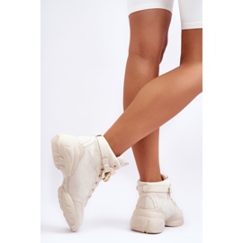 PS1 Pantofi Sport dama piele intoarsa cu lant Bej Tymagio 1