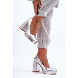 Pompe pe tocuri masive Silver Rosalia argint 1