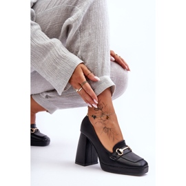 Pompi din piele la modă, negru Rouse 2 Pompi din piele la modă, negru Rouse 2