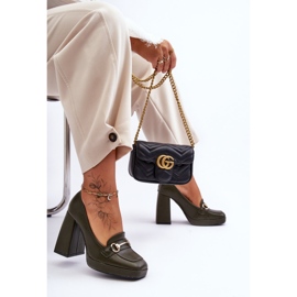 Pompe la modă din piele verde Rouse 1 Pompe la modă din piele verde Rouse 1