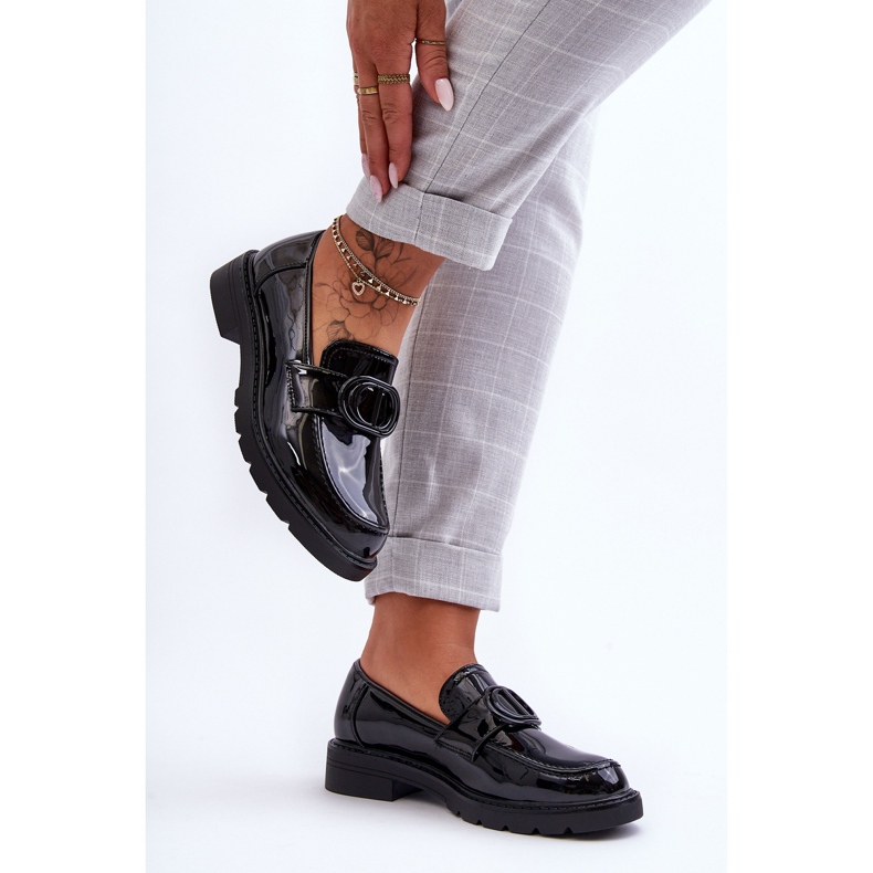 PG1 Mocasini cu platforma lacuiti Jarren negru 2