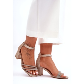 Sandale Toc Lucios Auriu Enenor de aur 5 Sandale Toc Lucios Auriu Enenor de aur 5