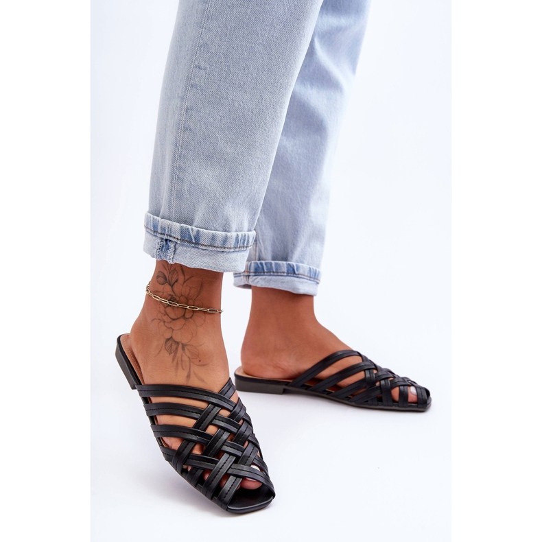 PS1 Sandale De Dama Cu Dungi Negre Doralia negru 1