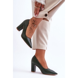 Pompe clasice cu toc înalt, verde închis Odessa 1