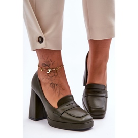 Pompe cu toc înalt Alisa Green verde 1 Pompe cu toc înalt Alisa Green verde 1