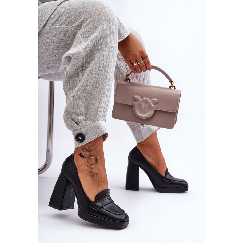 Pompe cu toc înalt Alisa negru 1