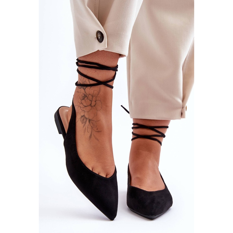 PG1 Balerini din piele intoarsa pentru dama negri Lilly Ann negru 2