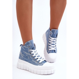 PS1 Pantofi de damă din material textil înalt Albastru Degas 1
