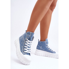 PS1 Pantofi de damă din material textil înalt Albastru Degas 9