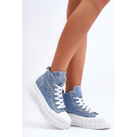 PS1 Pantofi de damă din material textil înalt Albastru Degas 7
