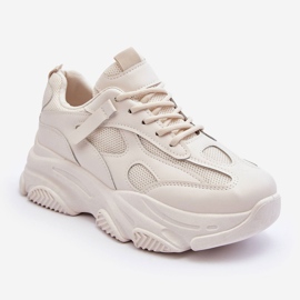 PG1 Pantofi de damă cu platformă grosime Bej Agnenia 1 PG1 Pantofi de damă cu platformă grosime Bej Agnenia 1