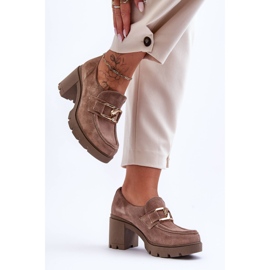 Lemar Pantofi eleganti Harmell bej închis pe un stâlp cu ornament auriu 1 Lemar Pantofi eleganti Harmell bej închis pe un stâlp cu ornament auriu 1