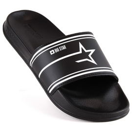 Papuci barbati negri Big Star MM174313 negru 1