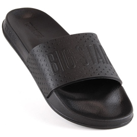 Papuci pentru tineret din spuma negru deschis Big Star MM274712 1