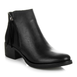 Vices New Collection Ghete Chelsea cu franjuri negru 1