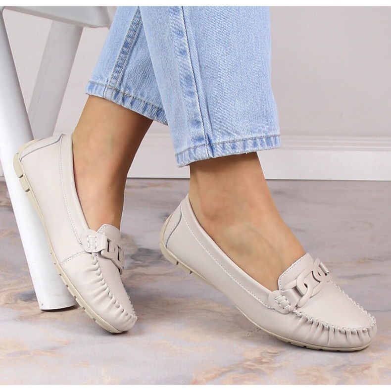 Mocasini de dama din piele Filippo DP4547 bej 2