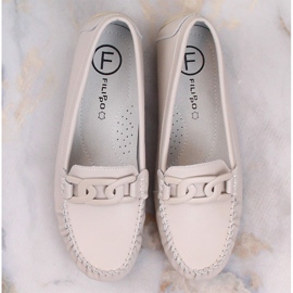 Mocasini de dama din piele Filippo DP4547 bej 5