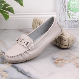 Mocasini de dama din piele Filippo DP4547 bej 4