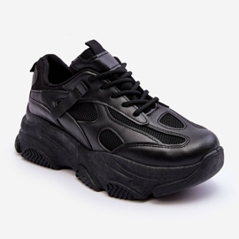 PG1 Pantofi de damă cu platformă grosime Agnenia negru 2
