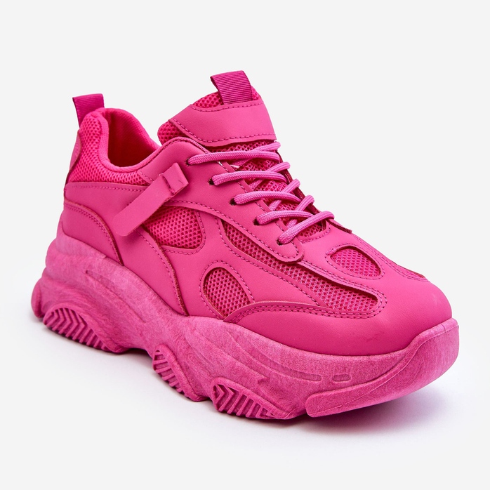 PG1 Pantofi de damă cu platformă îngroșată Fuchsia Agnenia roz 1