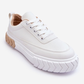 PG1 Pantofi clasici cu platforma Nannzie alb si bej 1