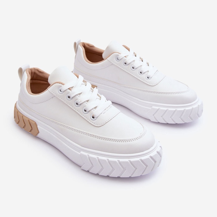 PG1 Pantofi clasici cu platforma Nannzie alb si bej 2 PG1 Pantofi clasici cu platforma Nannzie alb si bej 2