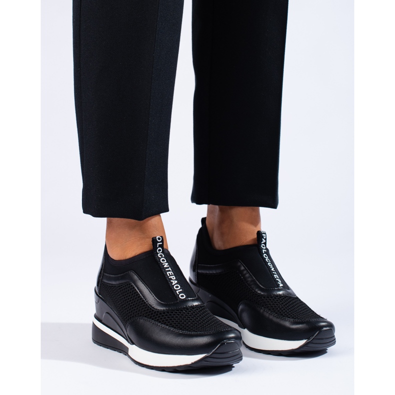 Adidași cu ajur VINCEZA negru 1