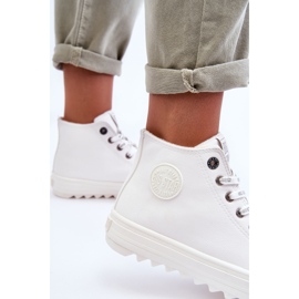 Adidași pentru femei Big Star High Warm White GG274108 alb 1