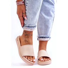 Papuci de damă cu platformă Big Star LL274933 Bej 3