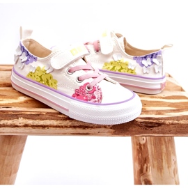 Pantofi cu velcro joasă pentru copii Big Star LL374061 Alb 2