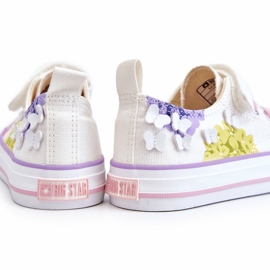 Pantofi cu velcro joasă pentru copii Big Star LL374061 Alb 1