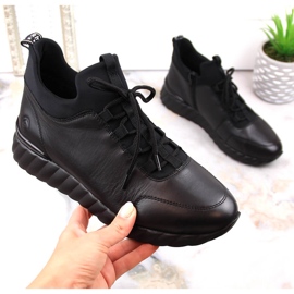 Cizme de dama izolate din piele Rieker Remonte D5977-01 negru 1