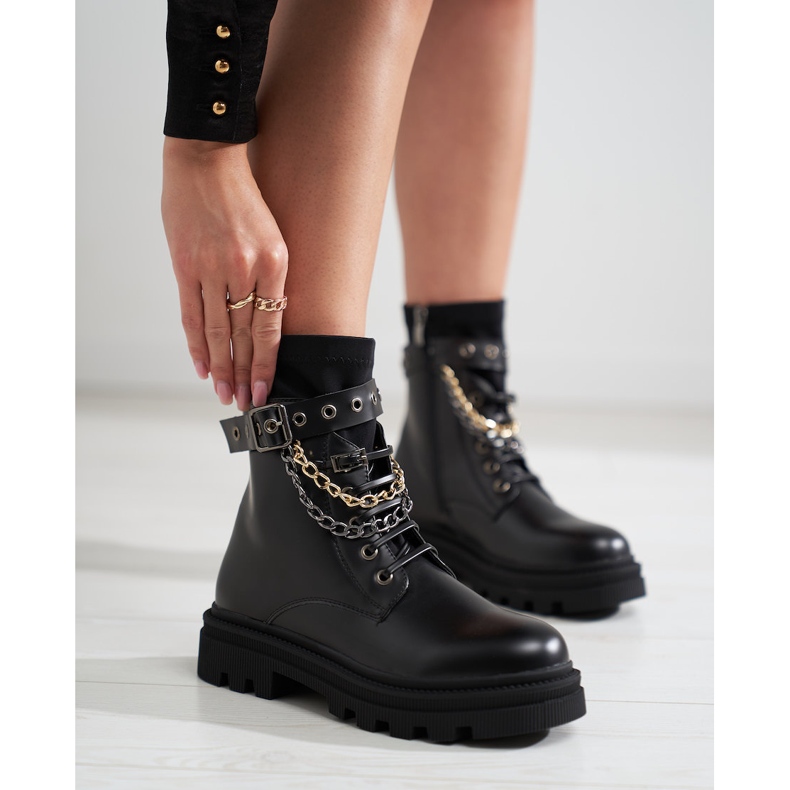 Muncitoare cu lanțuri Shelovet negru 1